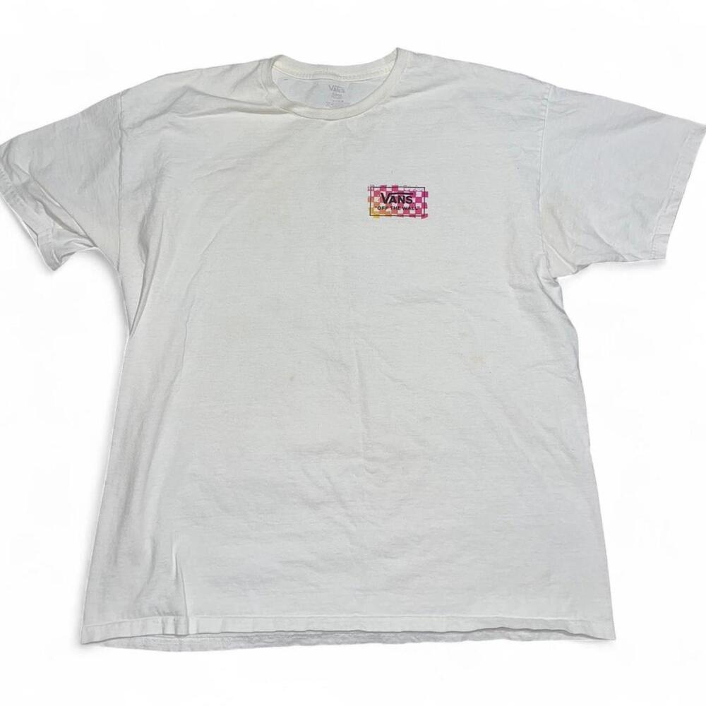 White Vans Off The Wall logo tee
